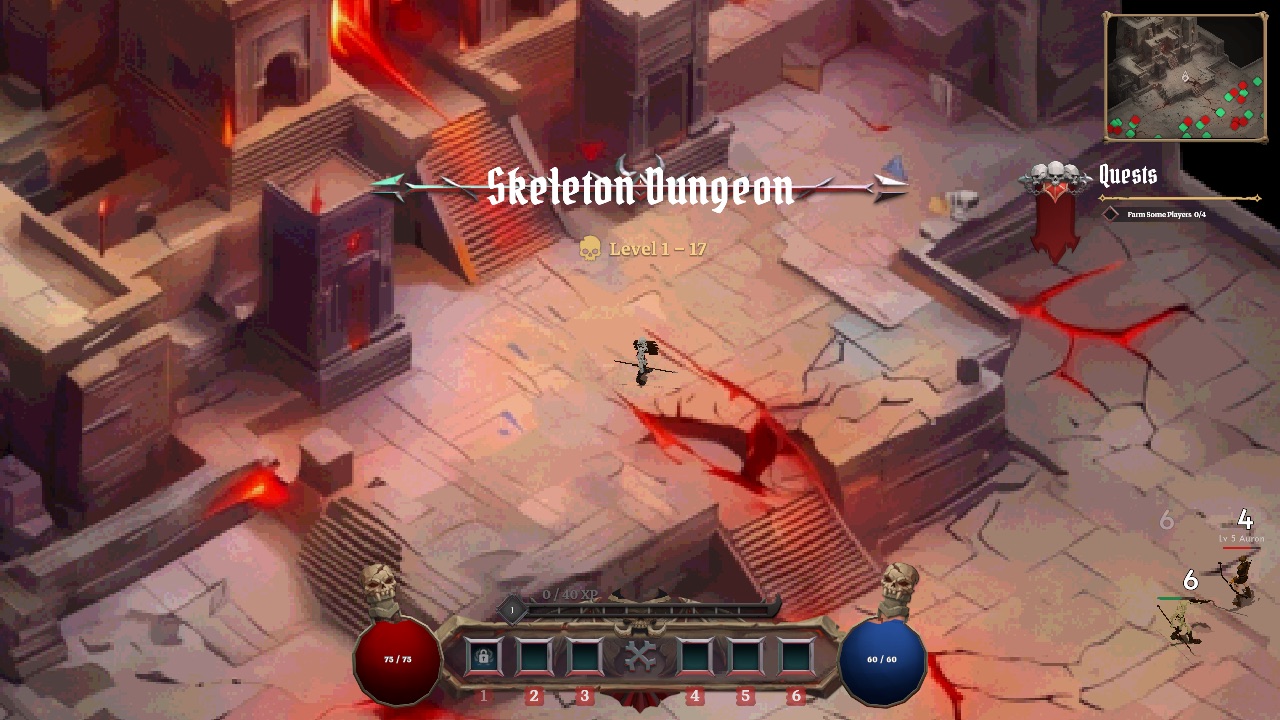 On a phone: the skeleton on the temple plaza